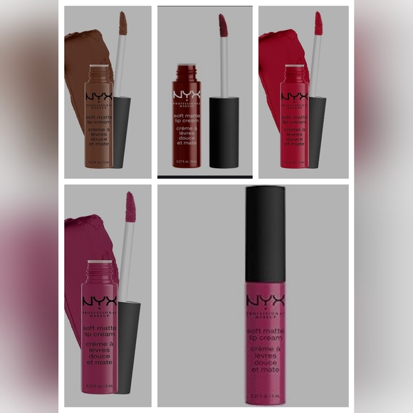 NYX Other - New 5x NYX soft Matte lip creme pinks red burgundy purple brown